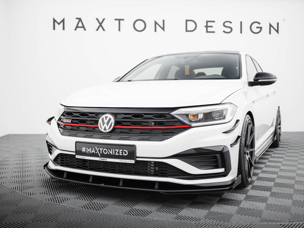 Maxton Design Street PRO Front Splitter + Flaps Volkswagen Jetta GLI Mk7