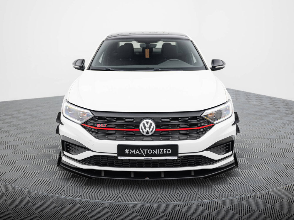 Maxton Design Street PRO Front Splitter + Flaps Volkswagen Jetta GLI Mk7