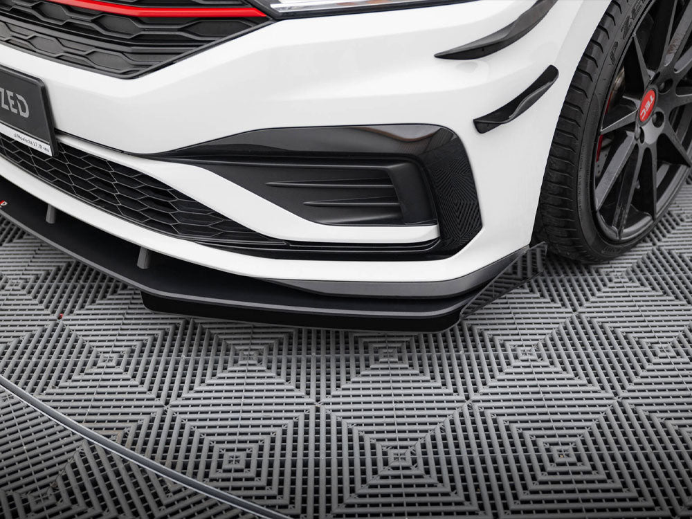 Maxton Design Street PRO Front Splitter + Flaps Volkswagen Jetta GLI Mk7