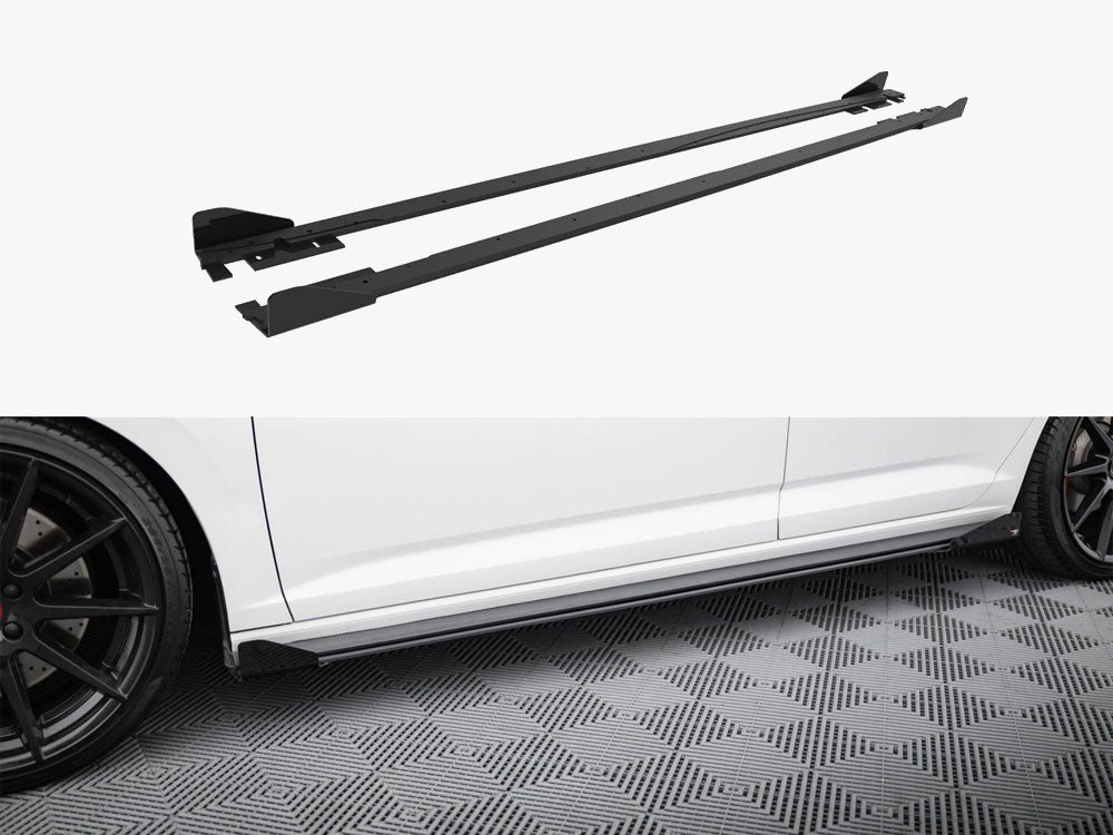 Maxton Design Street PRO Side Skirts Diffusers + Flaps Volkswagen Jetta GLI Mk7