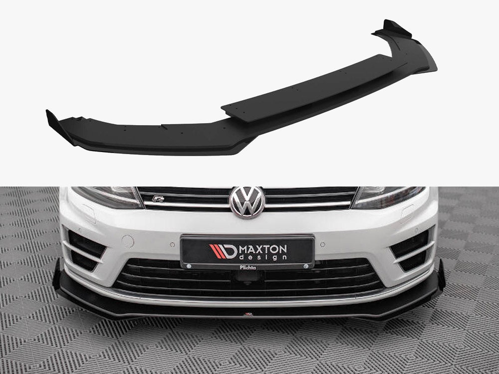 Maxton Design Street PRO Front Splitter V.1 + Flaps VW Golf R Mk7