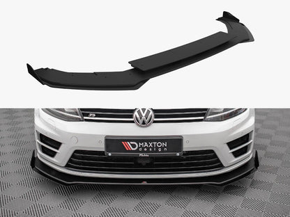 Maxton Design Street PRO Front Splitter V.1 + Flaps VW Golf R Mk7