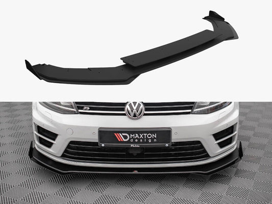 Maxton Design Street PRO Front Splitter V.1 + Flaps VW Golf R Mk7