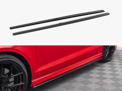 Maxton Design Side Skirts Diffusers V.1 Audi S3 / A3 S-Line 8V / 8V FL Sedan (2013-2020)