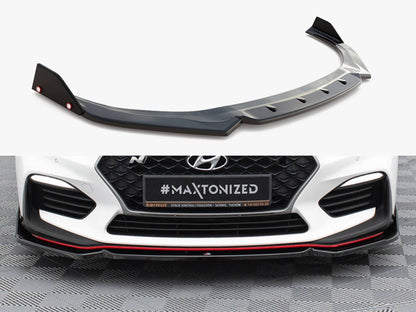Maxton Design Front Splitter V.6 + Flaps Hyundai I30 N Mk3 Hatchback / Fastback