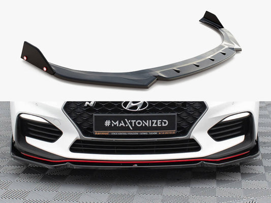 Maxton Design Front Splitter V.6 + Flaps Hyundai I30 N Mk3 Hatchback / Fastback