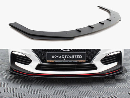 Maxton Design Street PRO Front Splitter + Flaps Hyundai I30 N Mk3 Hatchback / Fastback