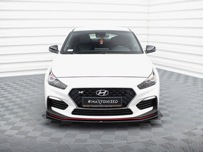 Maxton Design Street PRO Front Splitter + Flaps Hyundai I30 N Mk3 Hatchback / Fastback