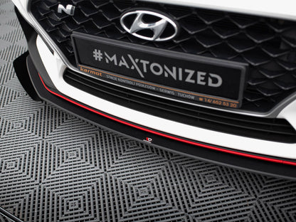 Maxton Design Street PRO Front Splitter + Flaps Hyundai I30 N Mk3 Hatchback / Fastback