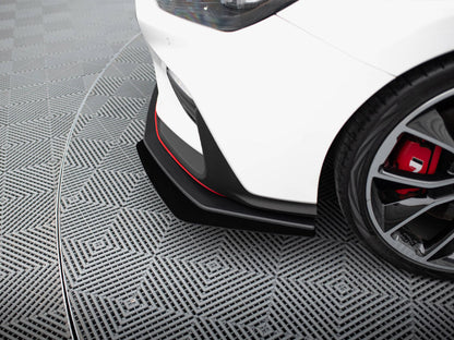 Maxton Design Street PRO Front Splitter + Flaps Hyundai I30 N Mk3 Hatchback / Fastback