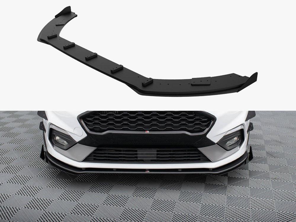 Maxton Design Street PRO Front Splitter + Flaps Ford Fiesta Mk8 ST / ST-Line