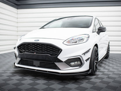 Maxton Design Street PRO Front Splitter + Flaps Ford Fiesta Mk8 ST / ST-Line