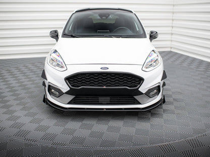 Maxton Design Street PRO Front Splitter + Flaps Ford Fiesta Mk8 ST / ST-Line