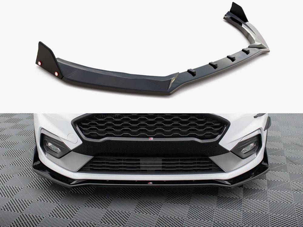 Maxton Design Front Splitter V.4 + Flaps Ford Fiesta ST / ST-Line Mk8