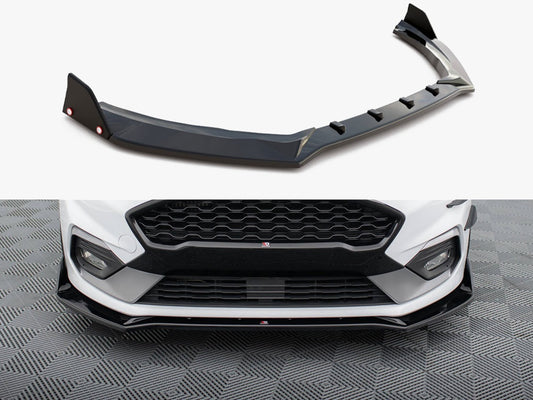 Maxton Design Front Splitter V.4 + Flaps Ford Fiesta ST / ST-Line Mk8