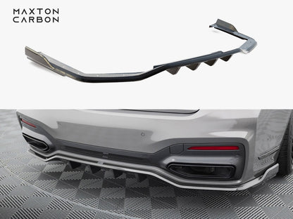 Maxton Design Prepreg Carbon Fiber Rear Splitter BMW 7 M-Pack G11 / G12 Facelift