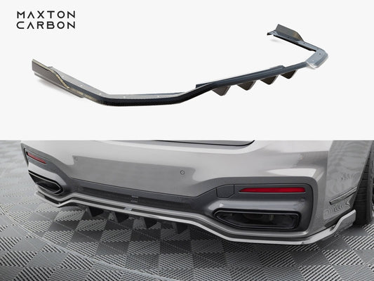 Maxton Design Prepreg Carbon Fiber Rear Splitter BMW 7 M-Pack G11 / G12 Facelift
