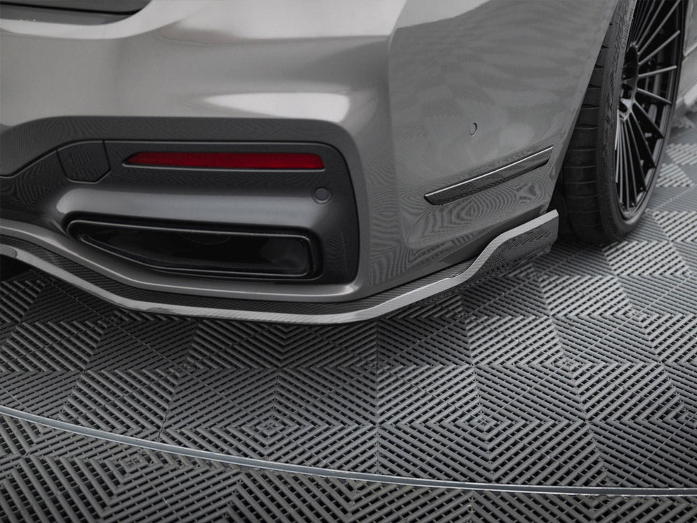 Maxton Design Prepreg Carbon Fiber Rear Splitter BMW 7 M-Pack G11 / G12 Facelift