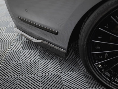 Maxton Design Prepreg Carbon Fiber Rear Splitter BMW 7 M-Pack G11 / G12 Facelift