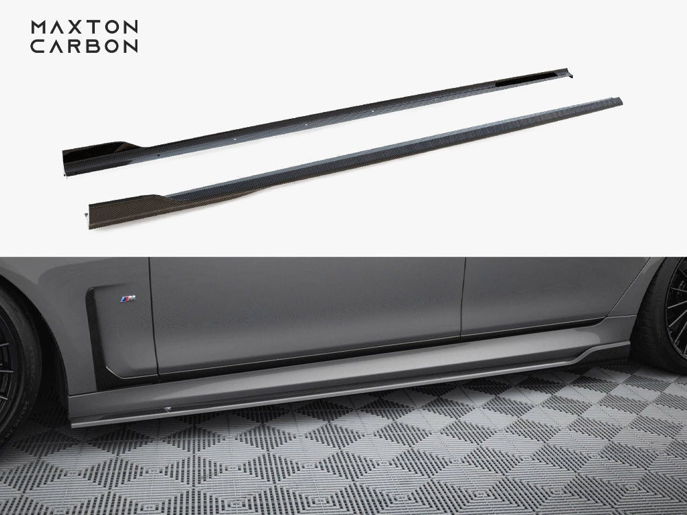 Maxton Design Carbon Fiber Side Skirts BMW 7 M-Pack G11 Facelift