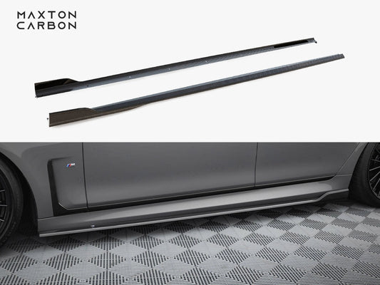 Maxton Design Carbon Fiber Side Skirts BMW 7 M-Pack G11 Facelift