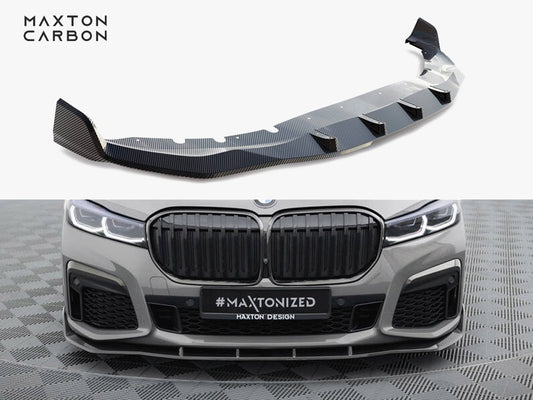 Maxton Design Prepreg Carbon Fiber Front Splitter + ABS Splitter BMW 7 M-Pack G11 Facelift