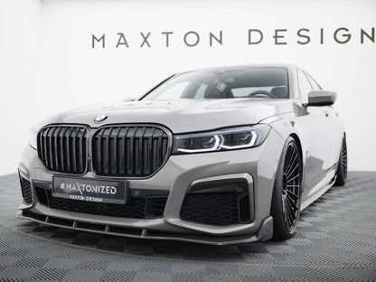 Maxton Design Prepreg Carbon Fiber Front Splitter + ABS Splitter BMW 7 M-Pack G11 Facelift