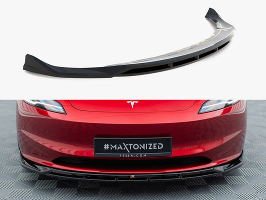 Maxton Design Front Splitter V.1 Tesla Model 3 FL Project Highland