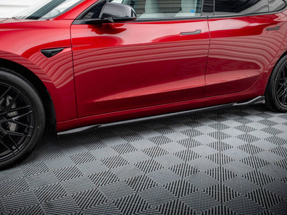 Maxton Design Side Skirts Diffusers V.1 Tesla Model 3 Mk1 / Mk1 Facelift