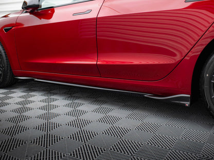 Maxton Design Side Skirts Diffusers V.1 Tesla Model 3 Mk1 / Mk1 Facelift