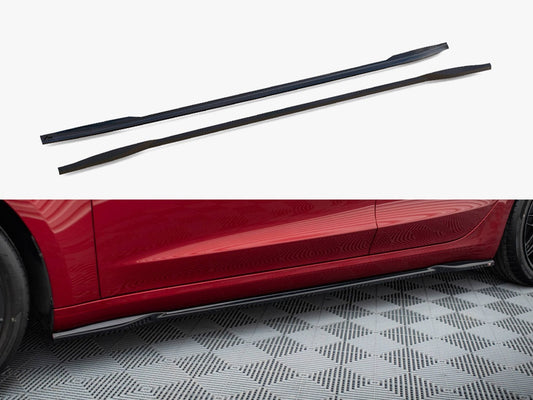 Maxton Design Side Skirts Diffusers V.2 Tesla Model 3 Mk1 / Mk1 Facelift