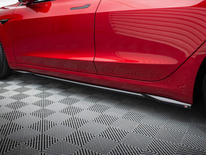 Maxton Design Side Skirts Diffusers V.2 Tesla Model 3 Mk1 / Mk1 Facelift