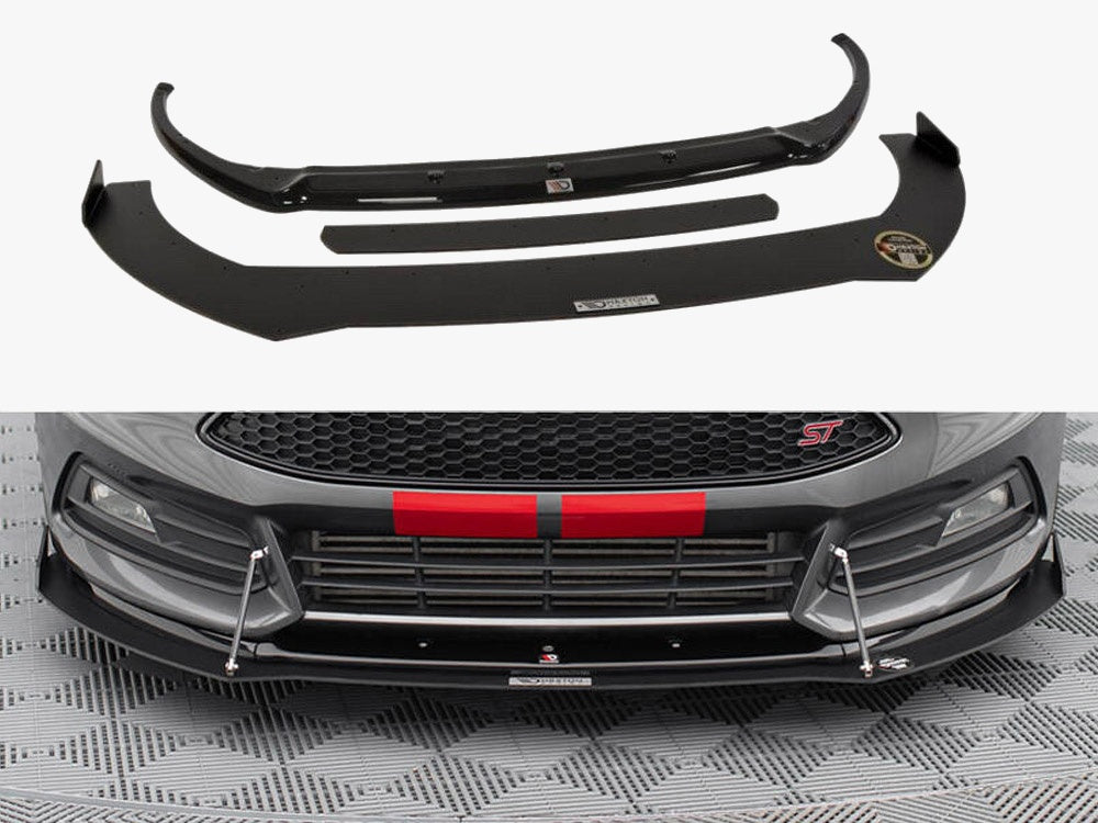 Maxton Design Hybrid Front Splitter V.2 Ford Focus ST Mk3 FL