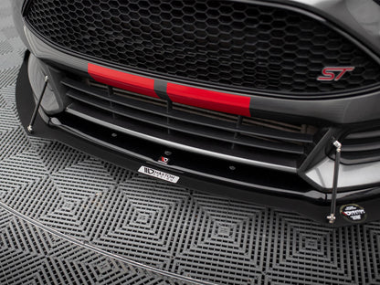 Maxton Design Hybrid Front Splitter V.2 Ford Focus ST Mk3 FL