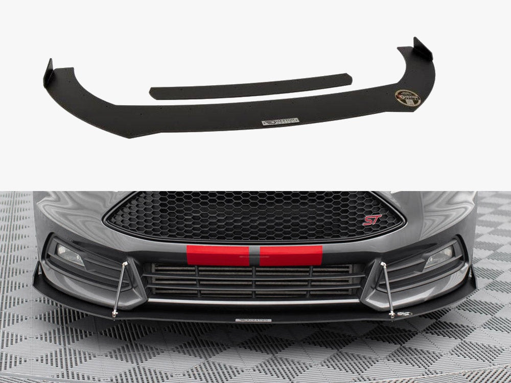 Maxton Design Racing Front Splitter V.2 Ford Focus ST Mk3 FL