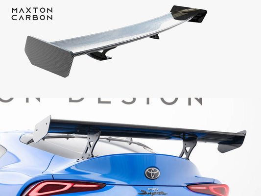 Maxton Design Carbon Spoiler With External Brackets Uprights Toyota Supra Mk5