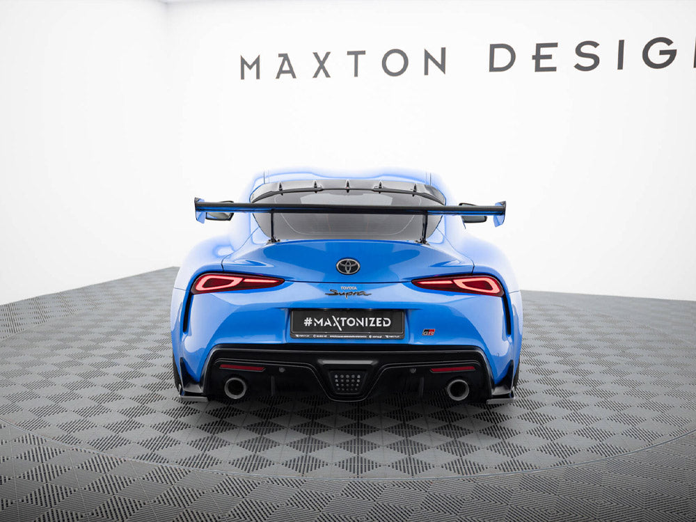 Maxton Design Carbon Spoiler With External Brackets Uprights Toyota Supra Mk5
