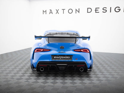 Maxton Design Carbon Spoiler With External Brackets Uprights Toyota Supra Mk5