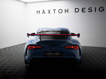 Maxton Design Carbon Spoiler With External Brackets Uprights + LED Toyota Supra Mk5