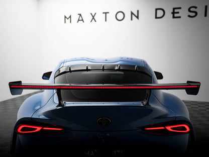 Maxton Design Carbon Spoiler With External Brackets Uprights + LED Toyota Supra Mk5