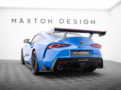 Maxton Design Carbon Spoiler With External Brackets Uprights + LED Toyota Supra Mk5