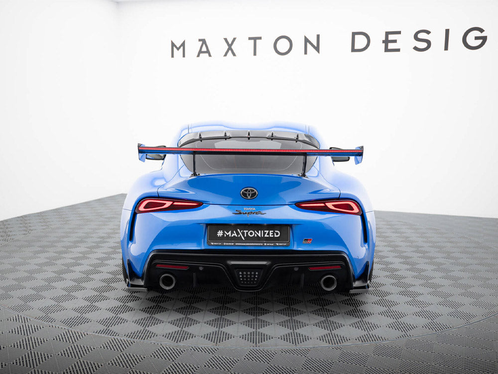 Maxton Design Carbon Spoiler With External Brackets Uprights + LED Toyota Supra Mk5
