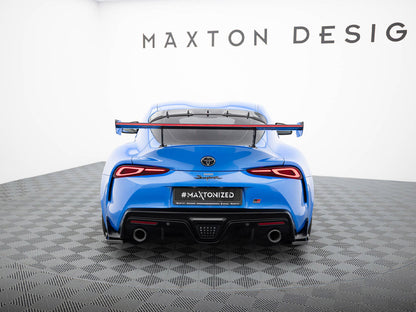Maxton Design Carbon Spoiler With External Brackets Uprights + LED Toyota Supra Mk5
