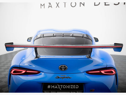 Maxton Design Carbon Spoiler With External Brackets Uprights + LED Toyota Supra Mk5