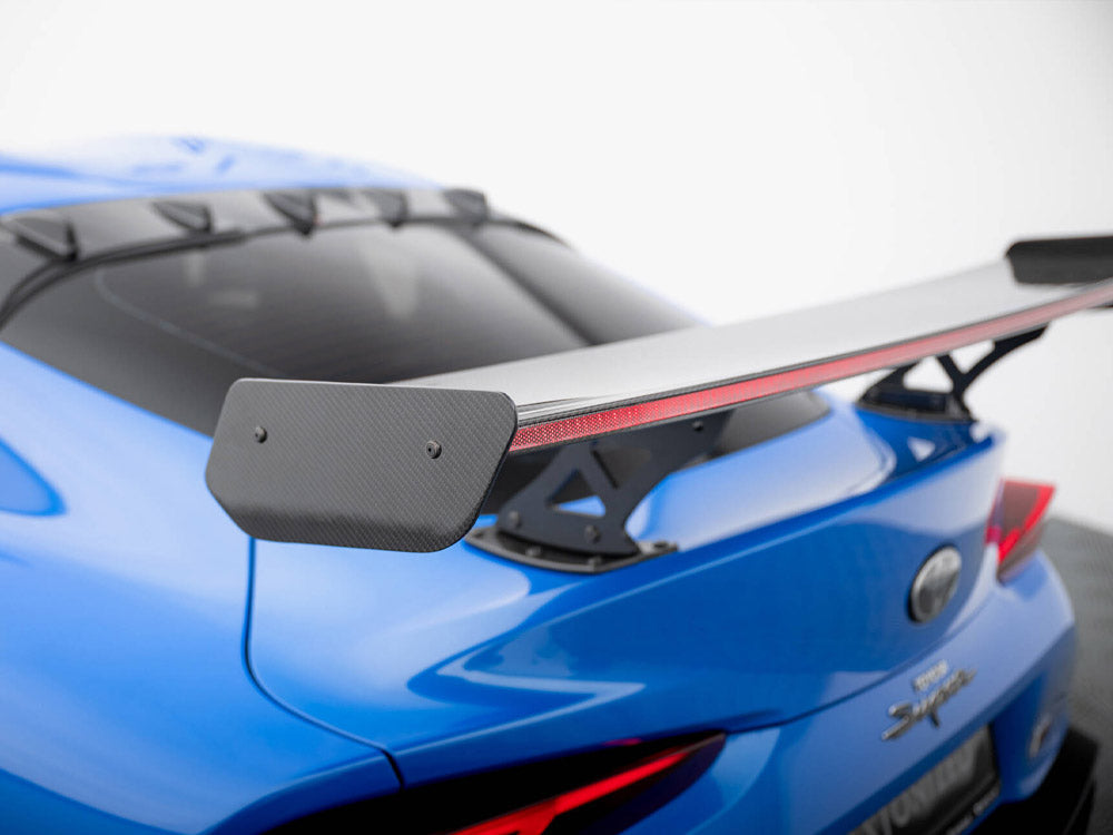 Maxton Design Carbon Spoiler With External Brackets Uprights + LED Toyota Supra Mk5