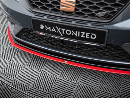 Maxton Design Front Splitter V.3 Seat Leon Cupra / FR Mk3 FL