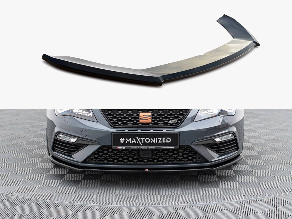 Maxton Design Front Splitter V.4 Seat Leon Cupra / FR Mk3 FL