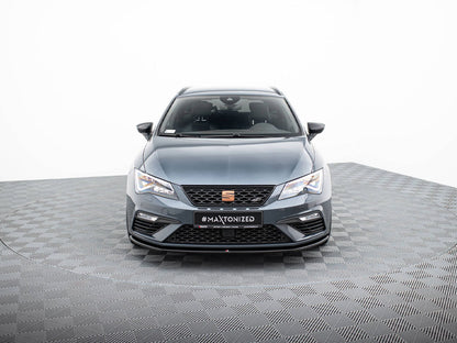 Maxton Design Front Splitter V.4 Seat Leon Cupra / FR Mk3 FL