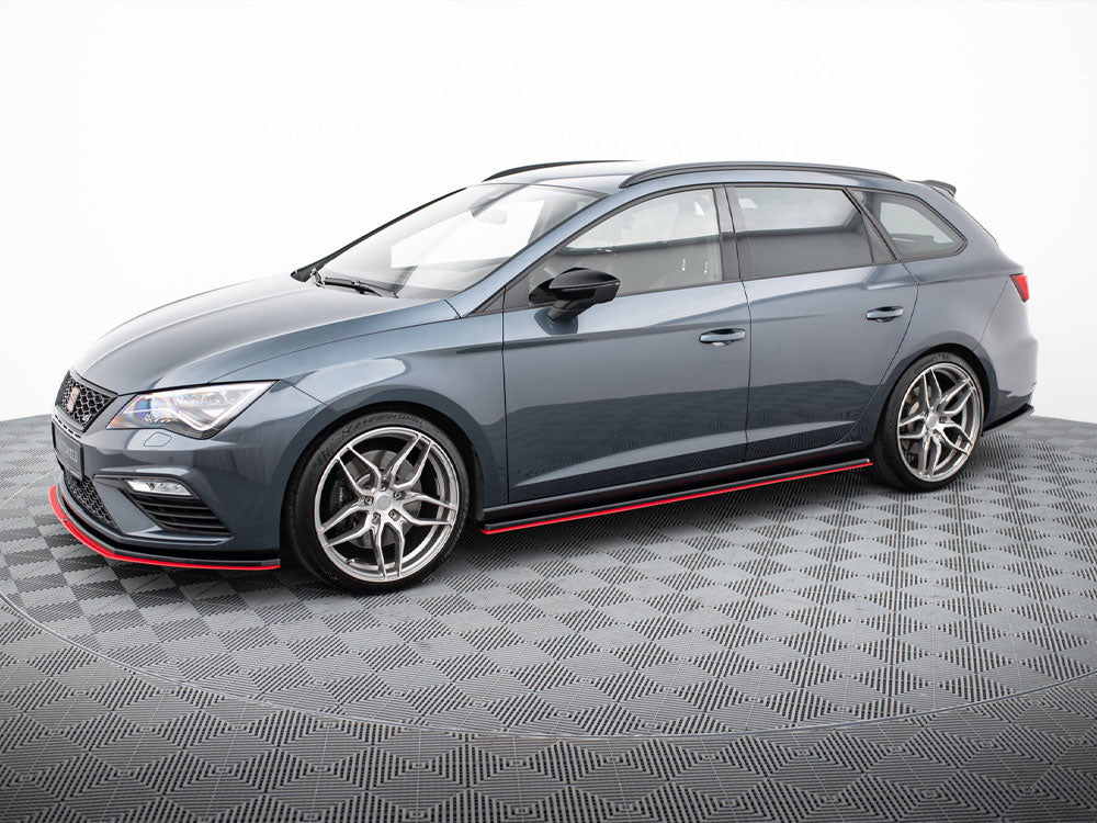 Maxton Design Side Skirts Diffusers V.3 Seat Leon Mk3 Cupra / FR Facelift