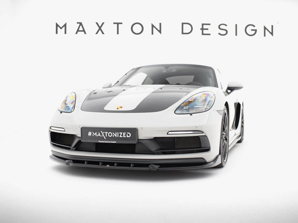 Maxton Design Front Splitter V.2 Porsche 718 Cayman GTS 982c